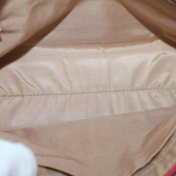 BURBERRY Nova Check Hand Bag Canvas Beige Red Auth - Picture 12 of 16